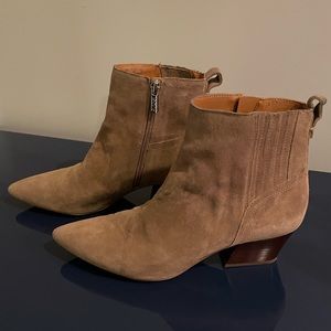 Franco Sarto tan suede boot, size 9